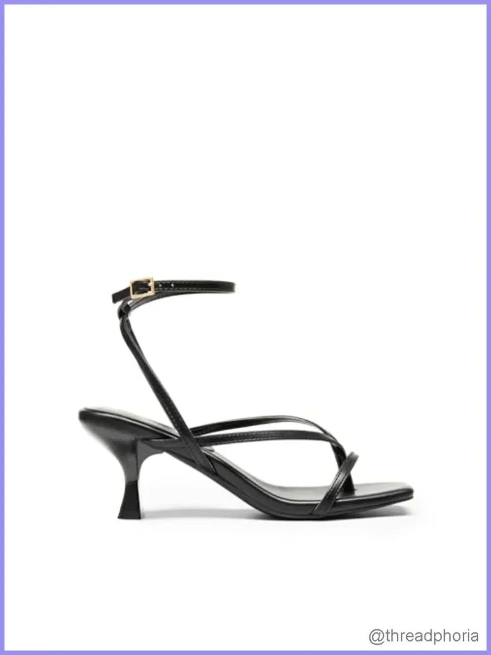 Strappy Kitten Heel Sandals Square Open Toe with Ankle Strap for Wedding Guest